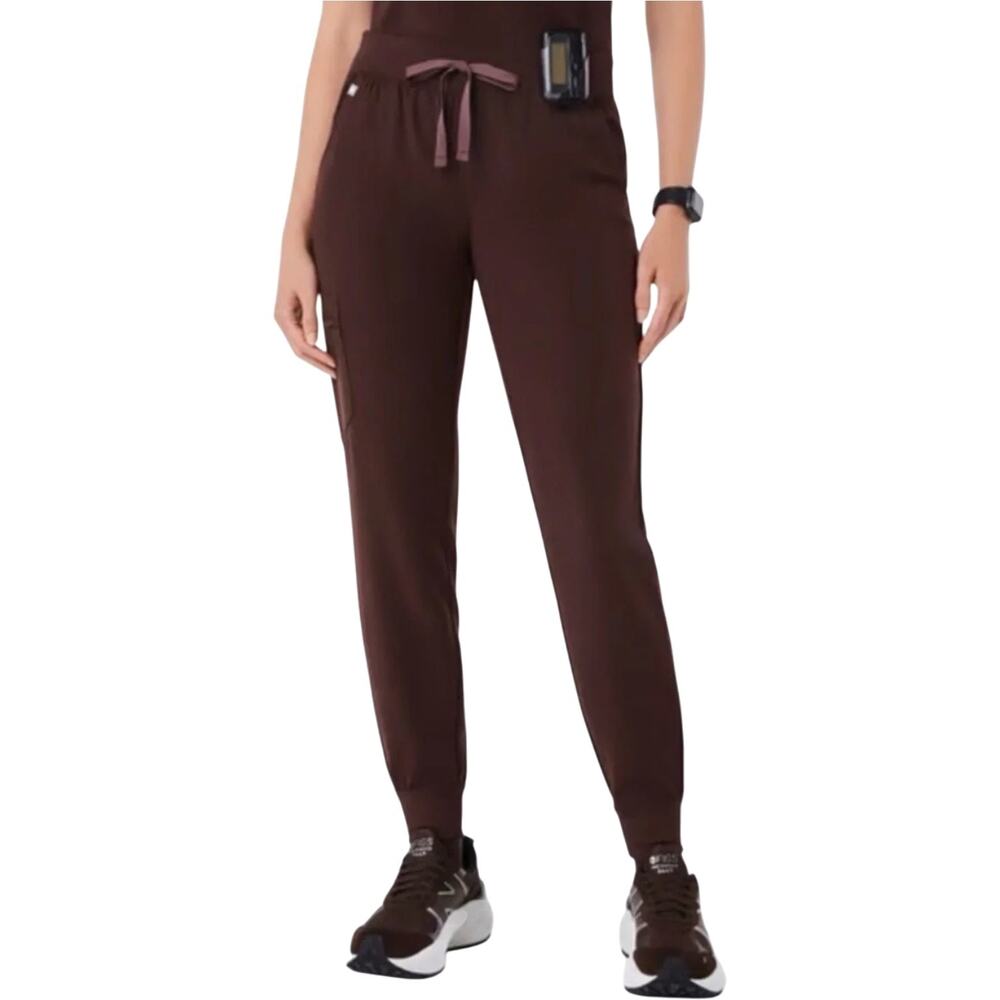 FIGS Zamora Jogger Scrub Pants Women's XS Espresso Brown PO 4237 Rare Limited